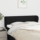 vidaXL Sengegavl med kanter svart 147x23x78/88 cm tyg 3117284