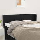 vidaXL Sänggavel med kanter svart 147x16x78/88 cm konstläder 3118578