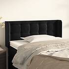 vidaXL Sänggavel med kanter svart 93x16x78/88 cm sammet 3119240