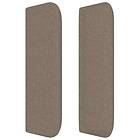 vidaXL Sengegavl med kanter taupe 83x16x78/88 cm tyg 3118886