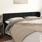 vidaXL Sänggavel med kanter svart 183x23x78/88 cm sammet 3117206