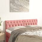 vidaXL Huvudgavlar 2 st rosa 80x7x78/88 cm sammet 346367