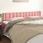 vidaXL Huvudgavlar 2 st rosa 80x5x78/88 cm sammet 346495