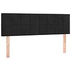 vidaXL Huvudgavlar 2 st svart 72x5x78/88 cm sammet 346056