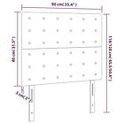 vidaXL Sänggavel LED mörkblå 90x5x118/128 cm sammet 3122898
