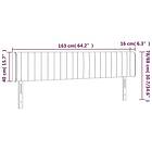 vidaXL Sänggavel LED rosa 163x16x78/88 cm sammet 3123533