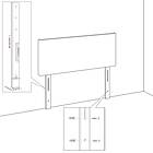 vidaXL Sänggavel mörkgrå 90x5x78/88 cm tyg 345745