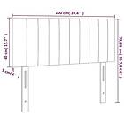 vidaXL Sänggavel ljusgrå 100x5x78/88 cm sammet 346236