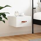vidaXL Väggmonterat sängbord vit 35x35x20 cm 829772
