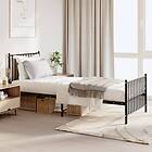 vidaXL Bed Frame med huvudgavel och fotgavel svart metall 80x200 cm 350873