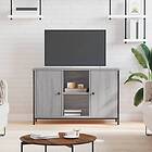 vidaXL TV-benk grå sonoma 100x35x65 cm konstruerat trä 832781