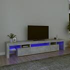 vidaXL Support TV med LED-belysning betonggrå 215x36,5x40 cm 3152797