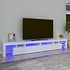 vidaXL TV-bænk med LED-belysning vit högglans 260x36,5x40 cm 3152822