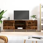 vidaXL Tv-bänk rökfärgad ek 150x30x50 cm konstruerat trä 829089