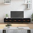 vidaXL Support TV svart 150x36x30 cm konstruerat trä 829125