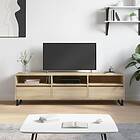 vidaXL TV Stand sonoma-ek 150x30x44.5 cm konstruerat trä 831303