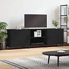 vidaXL Tv-bänk svart 150x30x50 cm konstruerat trä 829117
