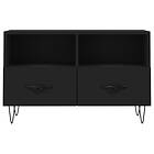 vidaXL TV Stand svart 80x36x50 cm konstruerat trä 828965