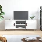 vidaXL Support TV vit högglans 150x30x50 cm konstruerat trä 829070