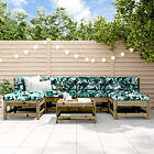 vidaXL Loungegrupp med dynor 7 delar impregnerad furu 3185933