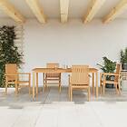 vidaXL Matgrupp för trädgården 5 delar massiv teak 3157919