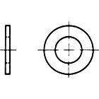 Reyher 001256010170000 Rundbricka Polyamid 6.6, DIN 125 A 17 x 30 x 3.0 mm, 250-