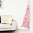 vidaXL Halv plastgran med stativ rosa 210 cm PVC 344673