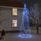 vidaXL Julgran med metallstång 1400 LED blå 5 m 328636