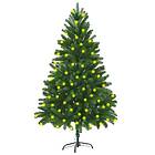 vidaXL Muovinen joulukuusi kanssa LED 180 cm vihreä 3077469