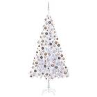 vidaXL Muovinen joulukuusi kanssa LED ja joulupallot 210 cm 910 grenar 3077581