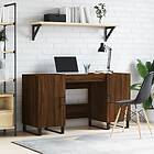 vidaXL Desk brun ek 140x50x75 cm konstruerat trä 829579