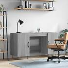 vidaXL Desk grå sonoma 140x50x75 cm konstruerat trä 829546