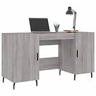 vidaXL Desk grå sonoma 140x50x75 cm konstruerat trä 829570