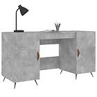 vidaXL Desk betonggrå 140x50x75 cm konstruerat trä 829520