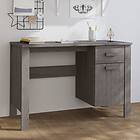 vidaXL Desk HAMAR ljusgrå 113x50x75 cm massiv furu 340463