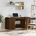 vidaXL Desk brun ek 140x50x75 cm konstruerat trä 829539