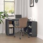 vidaXL Desk grå 110x50x75 cm massiv furu 814506