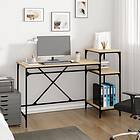 vidaXL Desk med hyllor sonoma-ek 135x50x90cm konstruerat trä&järn 826710