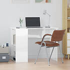 vidaXL Desk vit högglans 100x55x75 cm konstruerat trä 823026