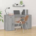 vidaXL Skrivbord med skåp grå sonoma konstruerat trä 3185437