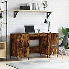 vidaXL Desk rökfärgad ek 140x50x75 cm konstruerat trä 829569