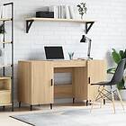 vidaXL Desk sonoma-ek 140x50x75 cm konstruerat trä 829567