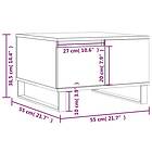 vidaXL Sofabord rökfärgad ek 55x55x36,5 cm konstruerat trä 830769