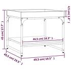 vidaXL Sofabord rökfärgad ek 49,5x49,5x45 cm konstruerat trä 832810