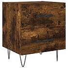 vidaXL Sängbord 2 st rökfärgad ek 40x35x47.5 cm konstruerat trä 827303
