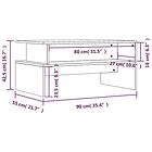 vidaXL Tables Basses sonoma-ek 90x55x42,5 cm konstruerat trä 834280