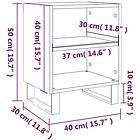 vidaXL Sängbord 2 st sonoma-ek 40x30x50 cm konstruerat trä 826803