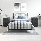 vidaXL Nattbord 2 st svart 40x36x60 cm konstruerat trä 825994