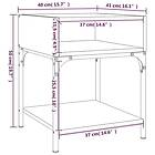 vidaXL Sängbord 2 st svart 40x41x50 cm konstruerat trä 825874