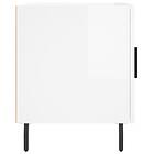 vidaXL Sängbord 2 st vit högglans 40x40x50 cm konstruerat trä 827601